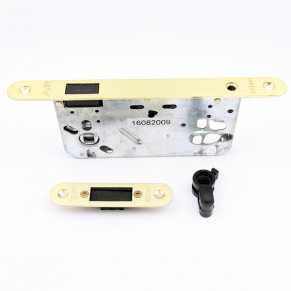  Замок межкомнатный магнитный, фиксация туалет/ванная, матовый желтый